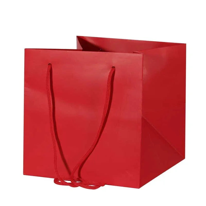 Medium Red Hand Tied Bag