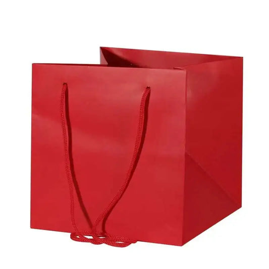 Medium Red Hand Tied Bag