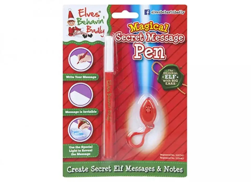 Elf Secret Message Pen with Invisible Ink and Torch