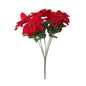 Small Poinsettia Bush x7 heads (15 Inch)