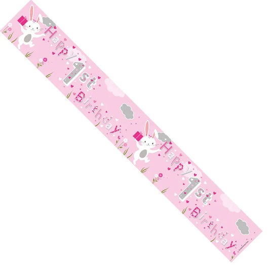 Happy 1st Birthday Giraffe Banner