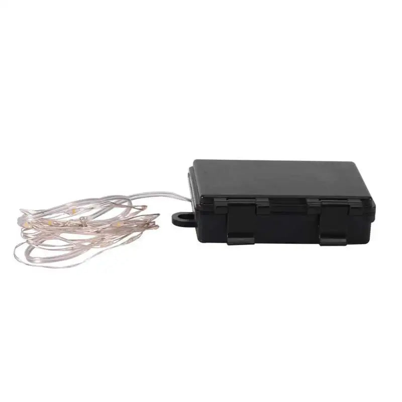 Black battery box with fairy lights for home décor and festive occasions