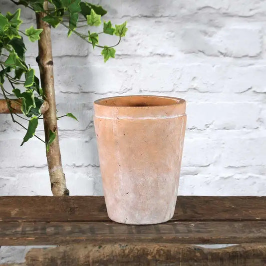Rustic Ceramic Flowerpot 18cm