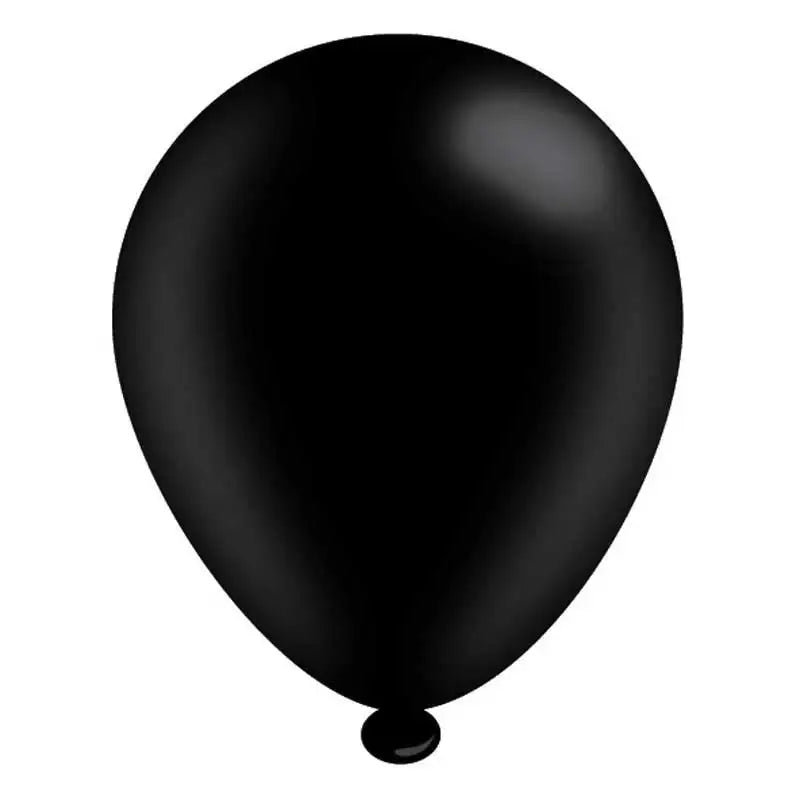 Matte black party balloon for birthdays, celebrations, and home décor
