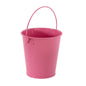 Pink metal bucket with handle, ideal for home décor, gifts, or party celebrations