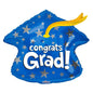 Congrats Grad Blue Cap Balloon (18 Inch)