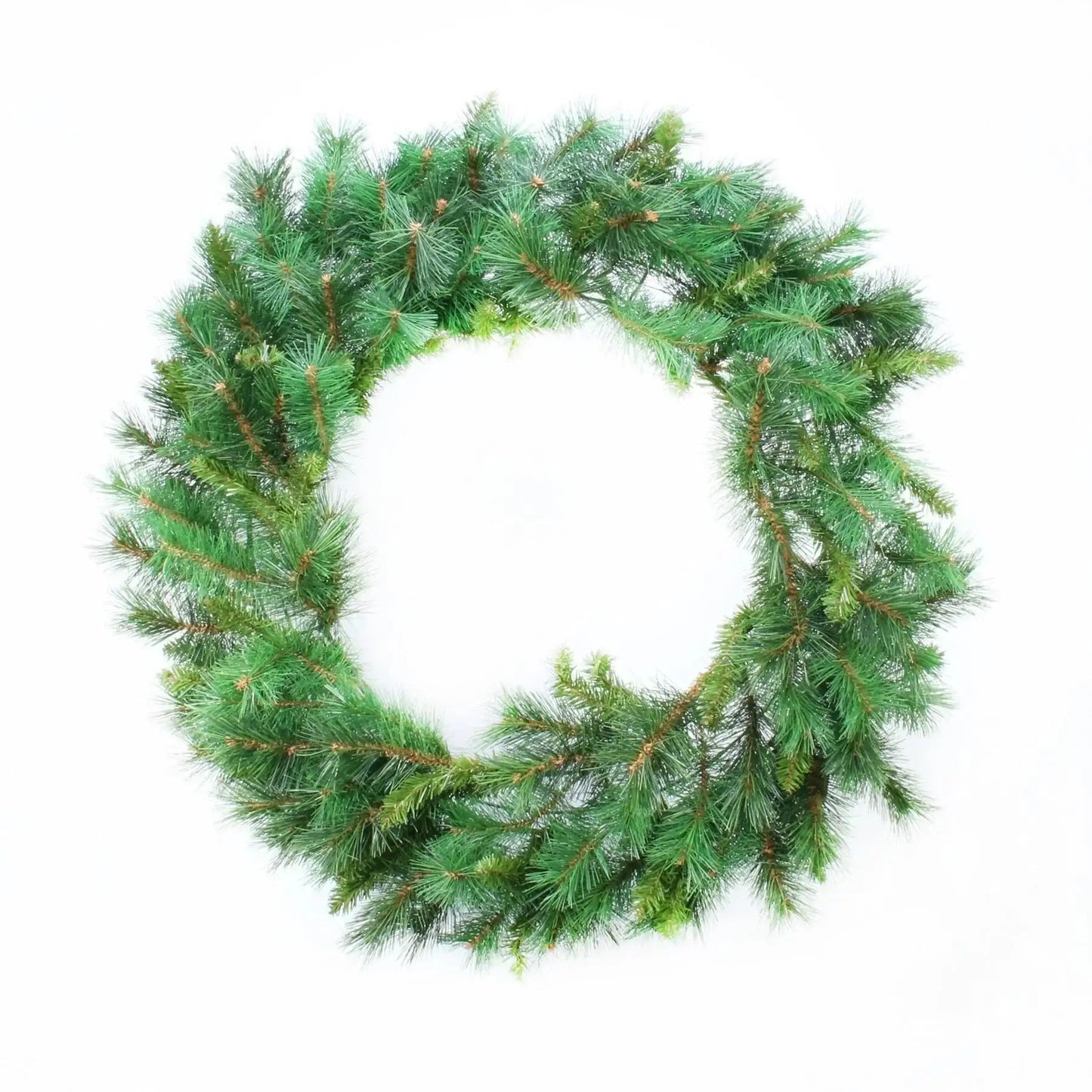 Lush green pine wreath for festive home décor and seasonal celebrations
