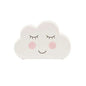 Cute decorative cloud ornament with smiling face and blushing cheeks, perfect for nursery décor