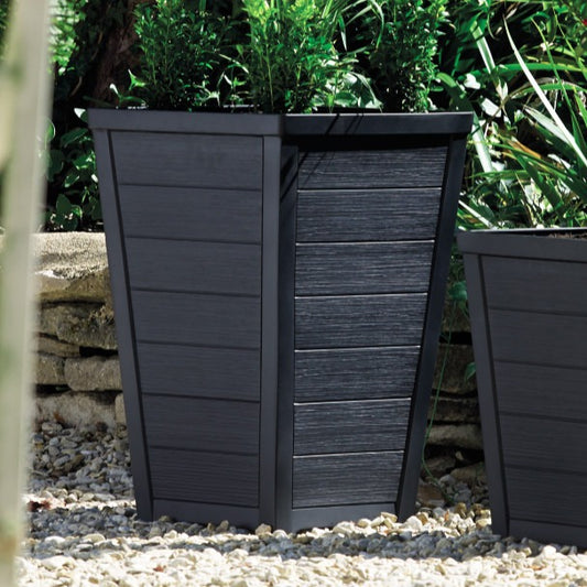 Discover the 36cm Anthracite Tall Taper Planter at Bristow Direct