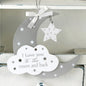'I love you to..' Moon &amp; Star Hanging Plaque