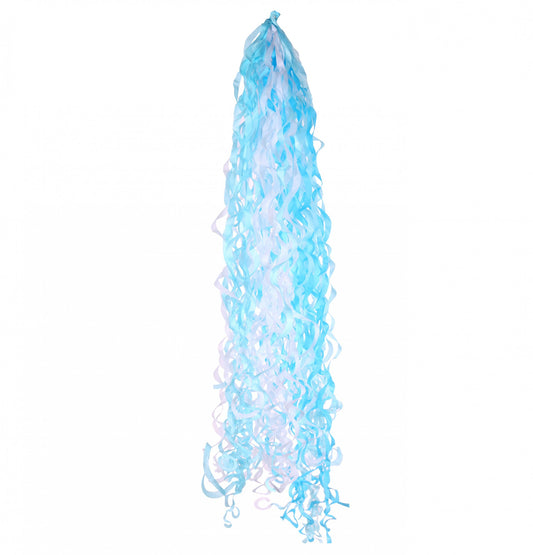 Baby Blue &amp; White Balloon Tassels (For 18 Inch Balloons)