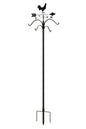 Rooster Double Weathervane Shepherd Hook