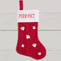 Red &amp; White Cat 'Purfect' Stocking