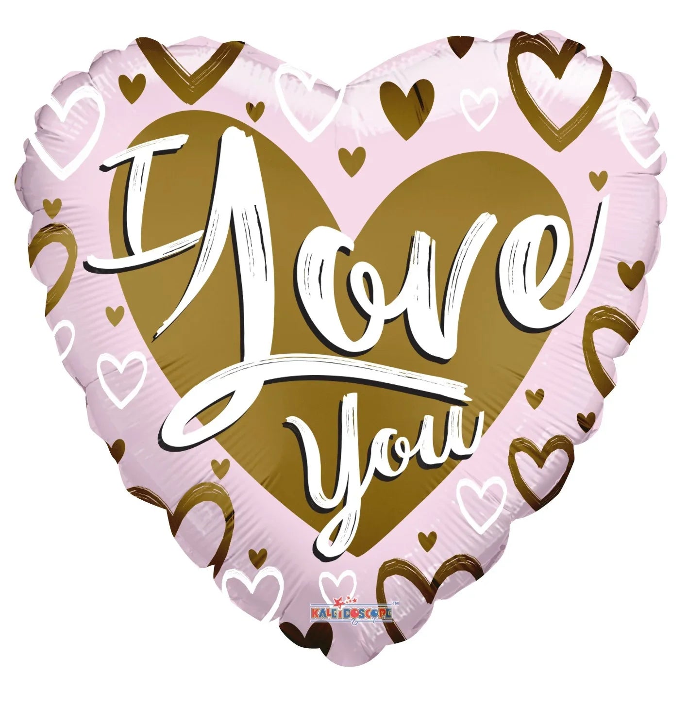 I Love You Matt Gold &amp; Pink Heart Balloon (18 inch)