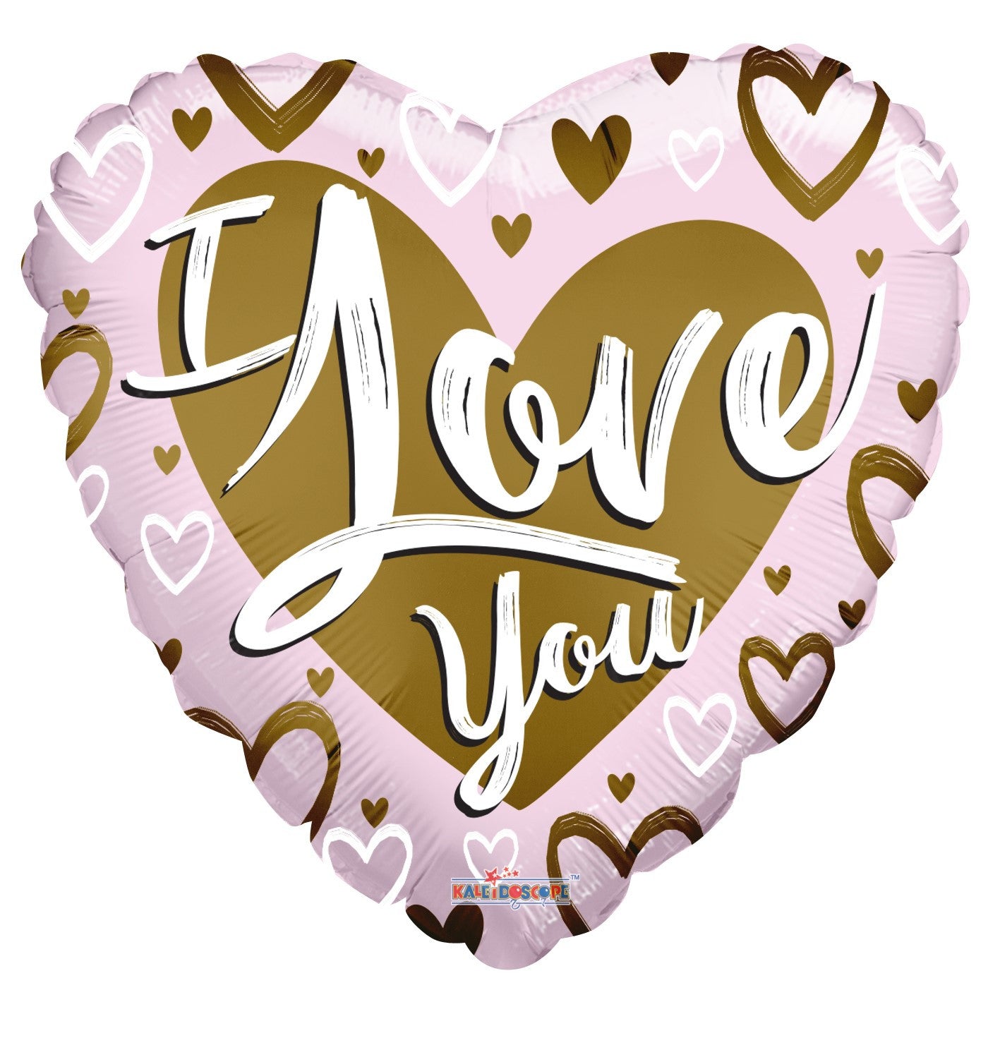 I Love You Matt Gold &amp; Pink Heart Balloon (18 inch)
