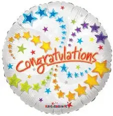 White Congratulations Balloon