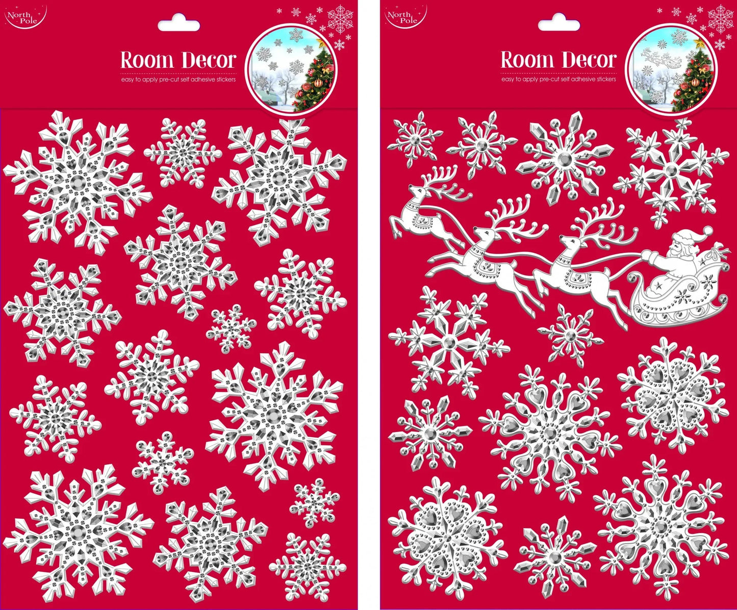 White/Silver Room Stickers (Assorted Designs)