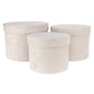 Set of 3 Grey Suede Hat Boxes