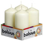 Pack of 4 Bolsius Ivory Pillar Candles