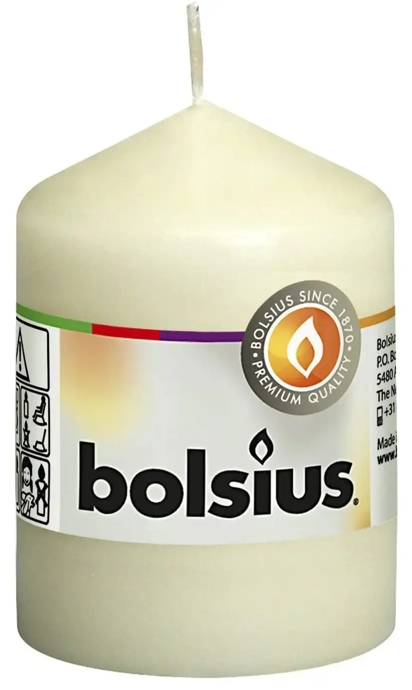 Bolsius Ivory Pillar Candle (80/60mm)