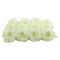 Artificial Arundel Rose Head Ivory (x 12 heads)