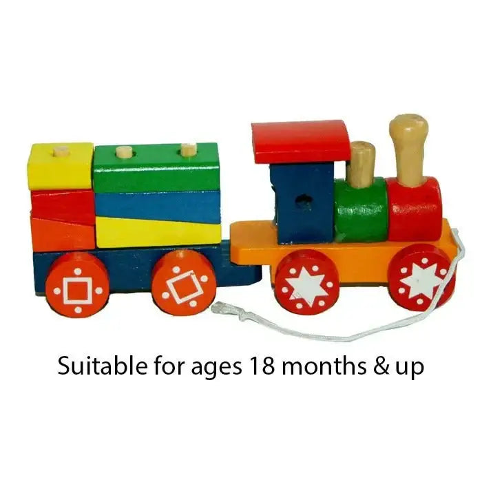 Wooden Train and Carriage