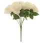 Cream artificial roses with green leaves, perfect for home décor and gift occasions