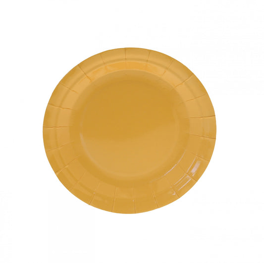 7 Inch Yellow Paper Plates Pack of 8