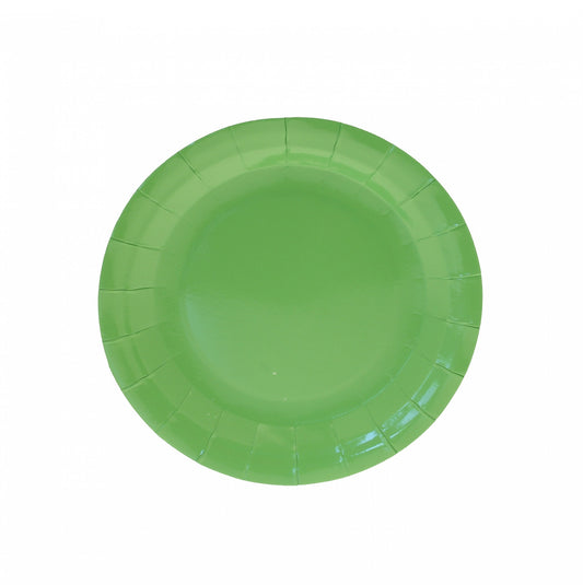 7 Inch Lime Green Paper Plates Pack of 8