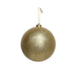 Glittery gold Christmas ornament for holiday tree decor and festive home accents
