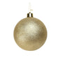 Glittery gold Christmas ornament for holiday tree decoration and festive home décor
