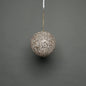 Sparkling silver sequin Christmas bauble ornament for festive home décor and holiday gifts
