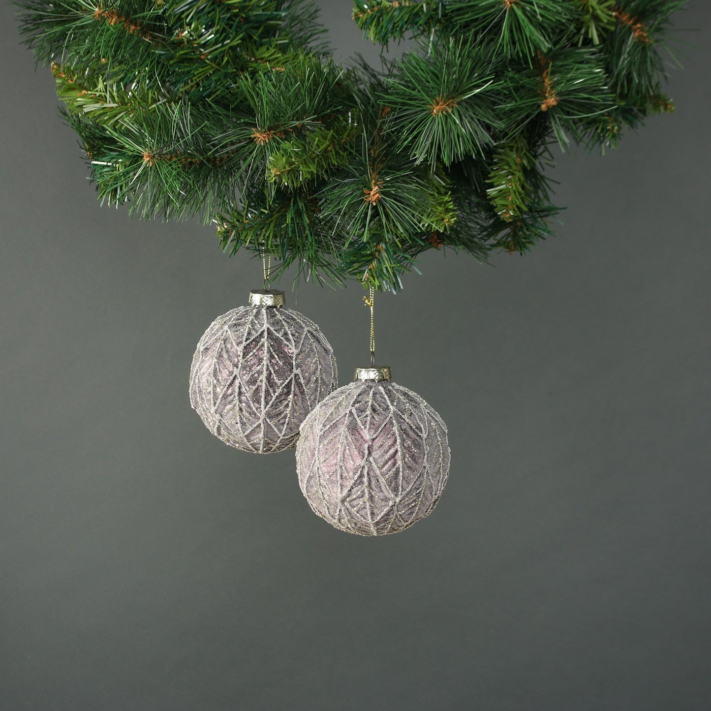 Freya Rose 10cm Glass Bauble Purple