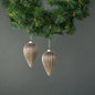 Titania Glass Drop Bauble Rose Gold (Set of 4)