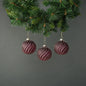 Faye 8cm Glass Bauble Dark Purple