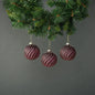 Faye 8cm Glass Bauble Dark Purple (Set of 4)