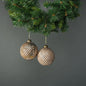 Lorelle 10cm Glass Diamond Bauble Copper Gold