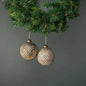 Lorelle 10cm Glass Diamond Bauble Copper Gold (Set of 4)