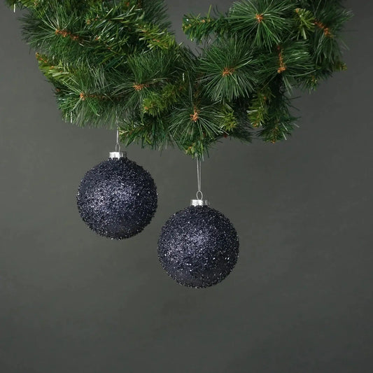 Marin 10cm Glass Bauble Blue (Set of 4)