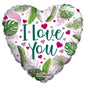 18\&quot; ECO ONE Balloon - Love Hearts and Leaves