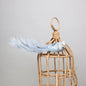 Silver Lyre Bird Silver Glitter with clip