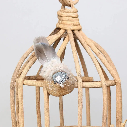 Silver Longtail FInch with clip