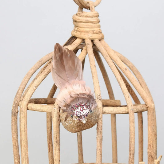 Pink Longtail FInch with clip