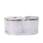 White Glitter mesh ribbon 1