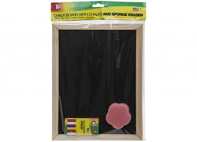 Blackboard with Chalk &amp; Sponge