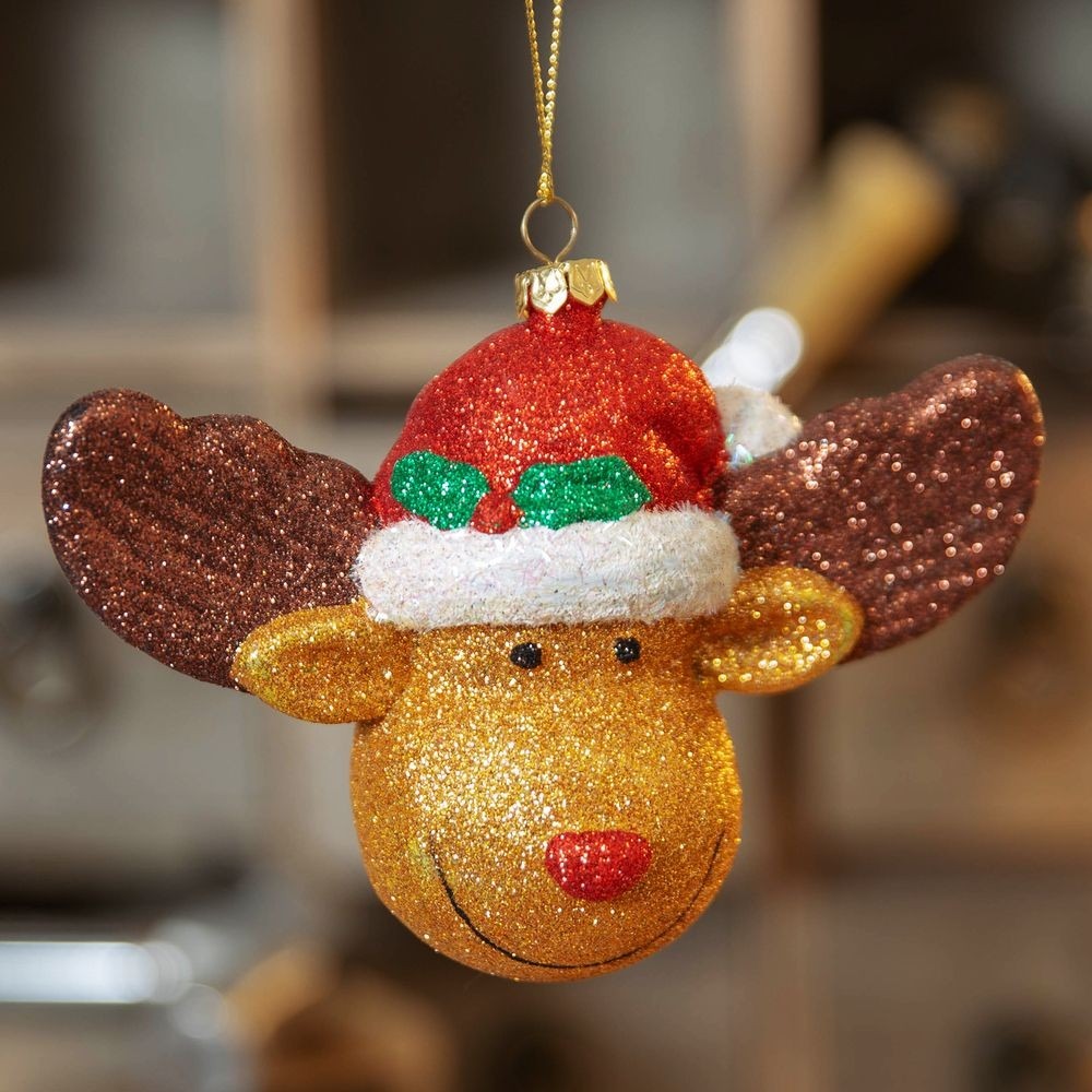 Discover the Glitter Rudolph the Reindeer Hanging Decoration at Bristow Direct