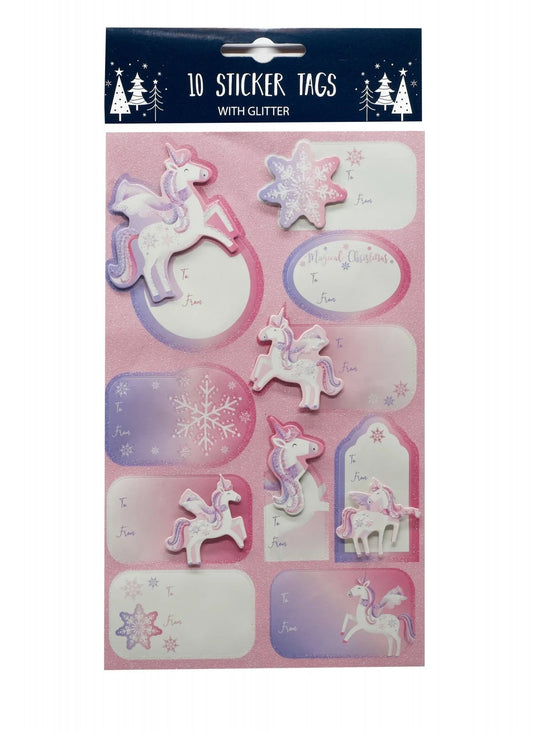 Glitter Unicorn Labels