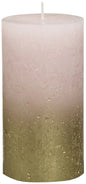 Bolsius Rustic Faded Gold Pink  Metallic Candle (130mm x 68mm)