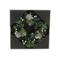 Green and Silver Glitter Pine Cone Wreath (30cm)