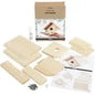 DIY wooden birdhouse kit with pre-cut pieces, screws, and assembly guide for home décor and garden gifts